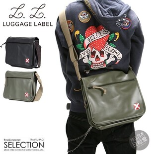 日本代购PORTER吉田 LUGGAGE LABEL红标日本制翻盖斜挎单肩通勤包