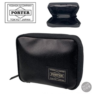 代购PORTER吉田 TACTICAL日本制休闲通勤防水拉链短款钱包多卡包