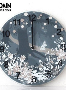 日本直邮正品Moomin timepieces夜晚在树林客厅挂钟包邮