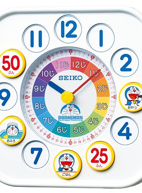 日本代购直邮SEIKO智育床头启蒙哆啦a梦叮当猫儿童钟表CQ319w