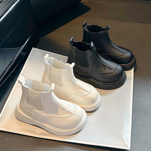 儿童马丁靴2025秋冬新款男童鞋子女童靴子单靴二棉加绒皮靴短靴潮