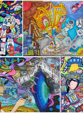 纯手绘代画油画棒线描水粉画
