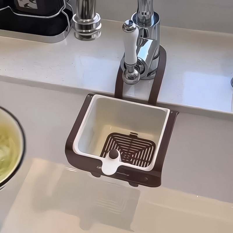可挂式厨房水槽沥水篮家用洗碗池分离食物残渣过滤网多功能置物架