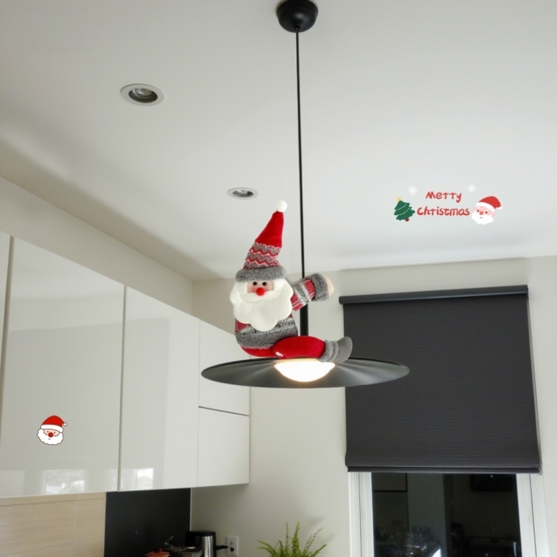 圣诞节装饰品场景布置氛围感老人吊灯装扮店铺家用耶诞树挂件礼物