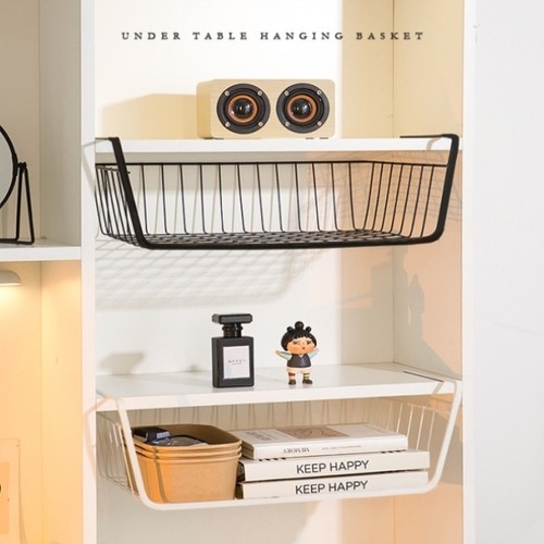 宿舍桌下抽屉收纳盒整理书桌置物架零食筐内衣杂物学生书本挂篮