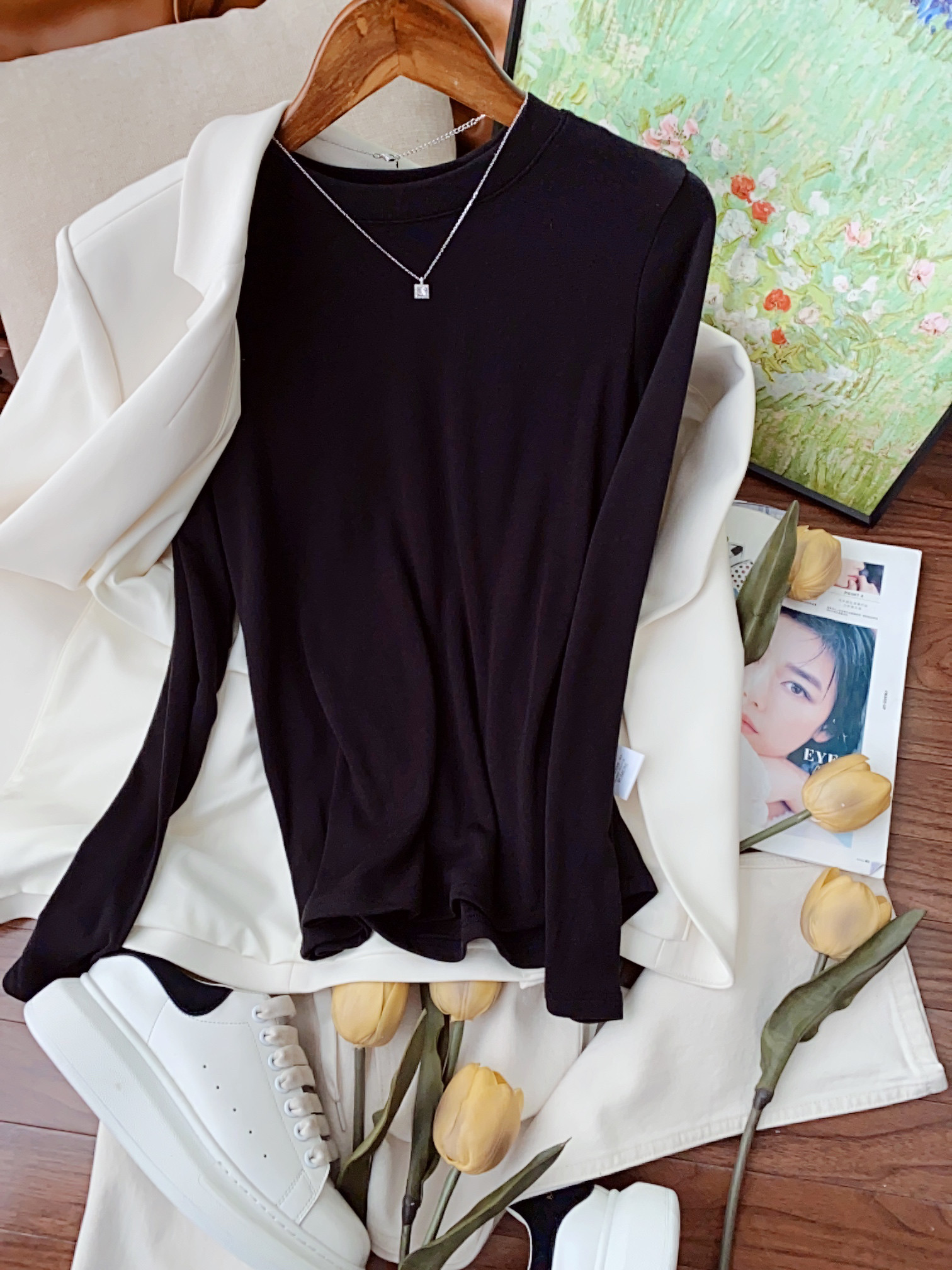 软糯如羊绒有肉感！虽然基本款，但别拿茶家T和网上任何普通货比