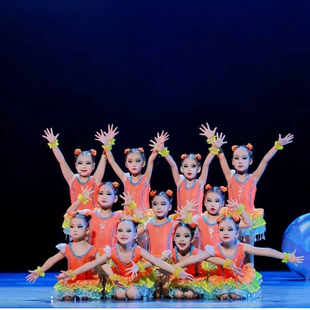 大海我们来啦演出服装女童蓬蓬裙纱裙儿童新款小荷风采游泳圈道具