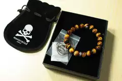 Mmj Dark Sacred Objects Tiger's Eye Stone Bracelet Trendy Brand (with Velvet Pouch)