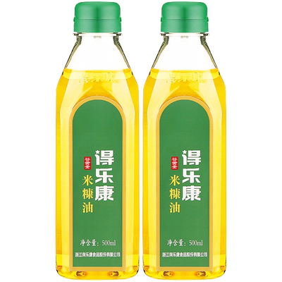 得乐康谷黄金500ml*2瓶米糠油