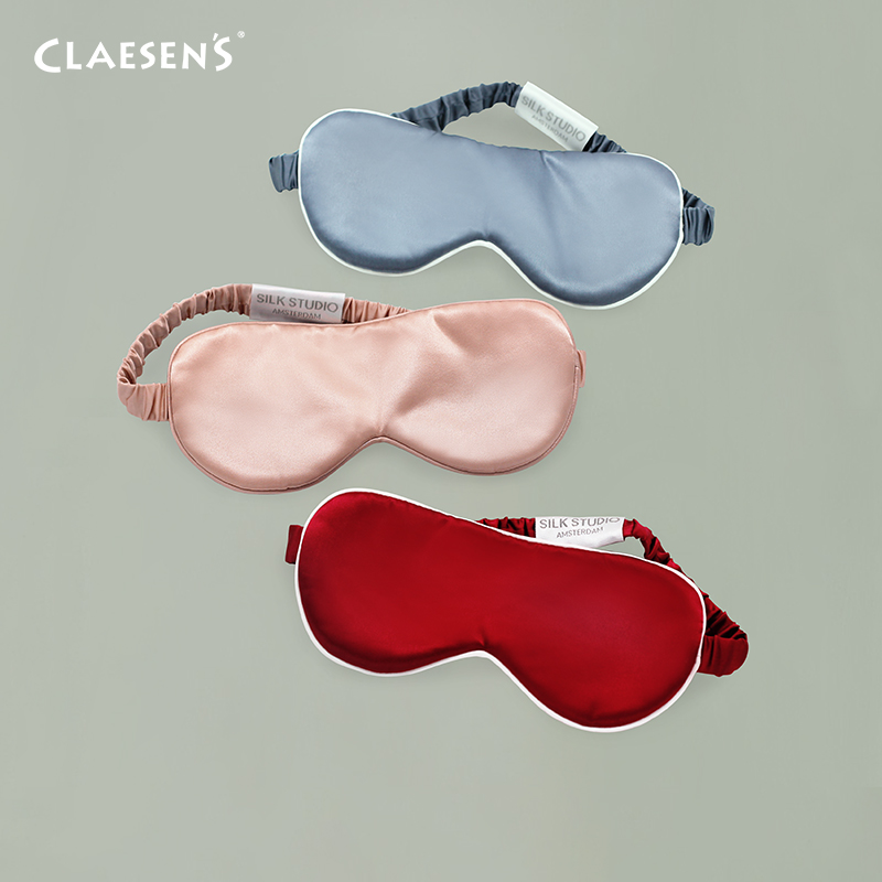 Claesens男女真丝睡眠眼罩遮光学生缓解眼疲劳睡觉透气桑蚕丝礼品