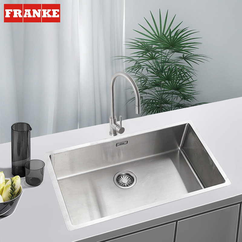 弗兰卡手工304不锈钢洗菜盆