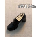 真皮厚底加绒小皮鞋女2025秋冬新款棉鞋保暖毛毛鞋粗跟单鞋乐福鞋