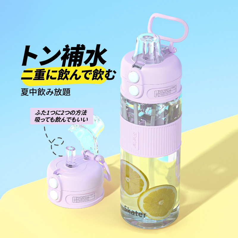 SKATER运动水杯男女士大容量学生泡茶杯tritan塑料水瓶夏季太空杯