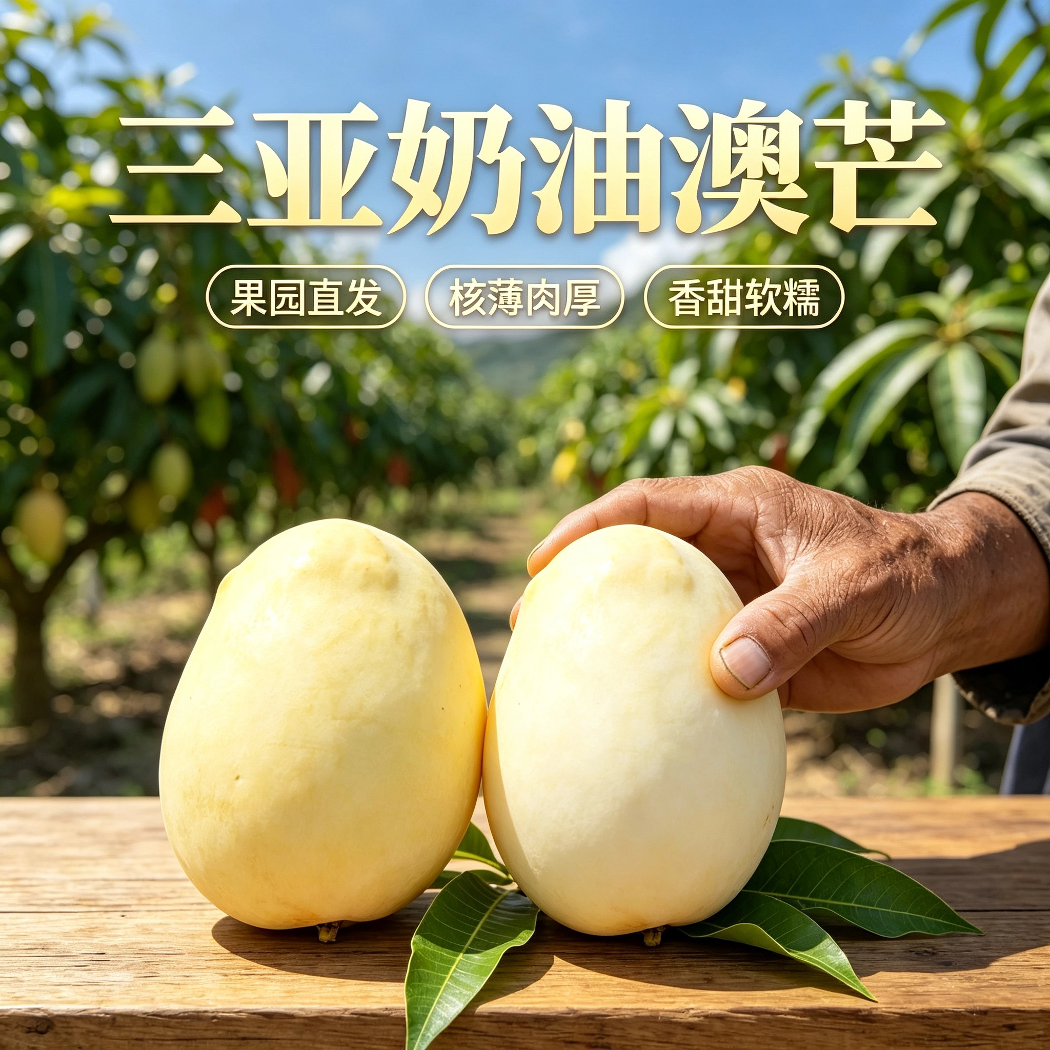 海南奶油澳芒新鲜芒果产地直发