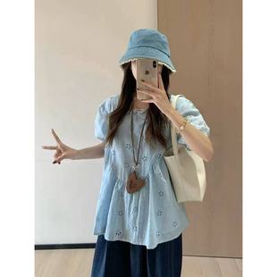 法式 撿漏0707 成蹊家 鏤空刺繡上衣 娜娜福利 跑單限購JL