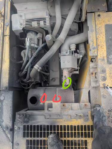 挖掘机配件小松130-7消声器排气管消音器烟通筒排气筒烟筒
