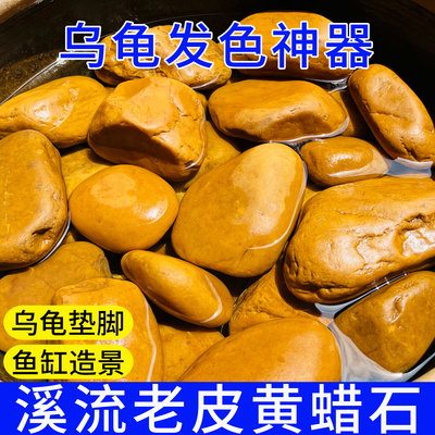 黄蜡石乌龟鱼缸晒台垫脚造景