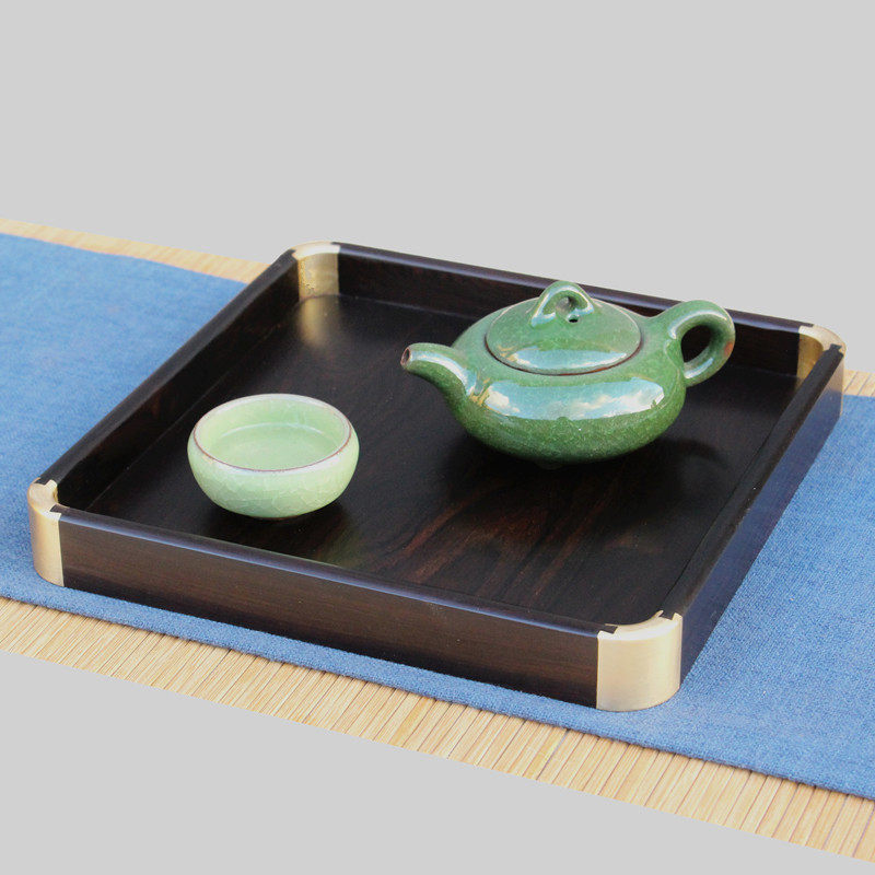 实木紫光檀中式简约茶盘茶具茶托红木中式收纳托盘果盘文盘都承盘