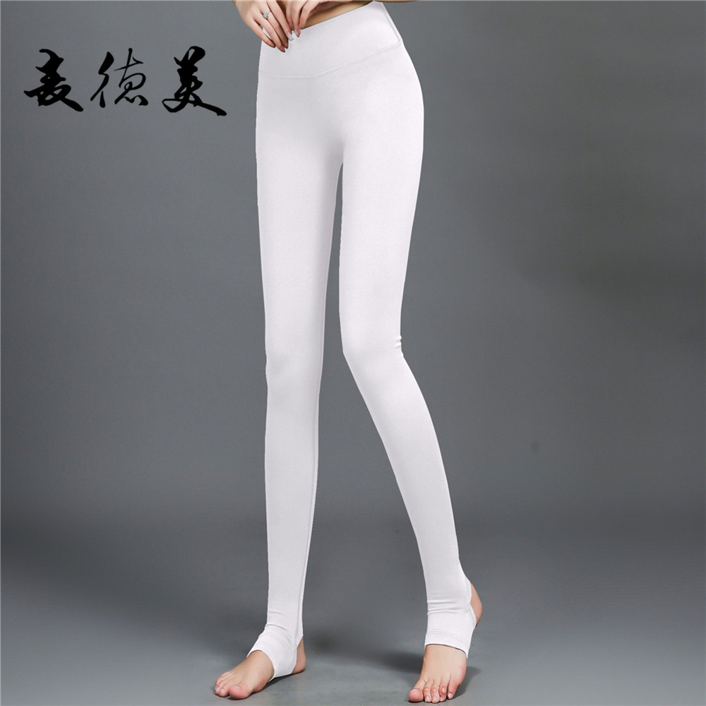 高腰蜜桃臀瑜伽健身踩脚裤女裸感