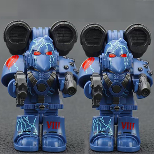 战锤MK3荷鲁斯之子40K星际战士跳跃背包拼装益智小人仔积木玩具