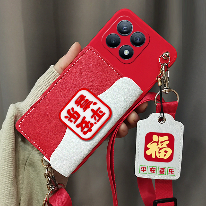 适用于OPPOReno4SE手机壳斜跨背带挂绳reno4se手机套peat00零钱包门禁卡包套5G保护壳保护套软壳