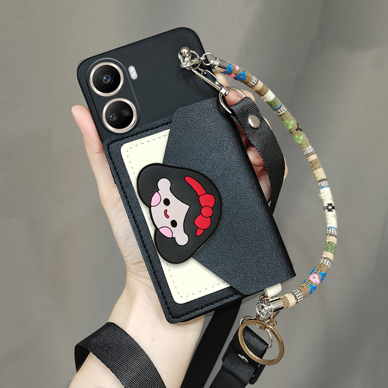 适用华为nova10se手机壳BNE-AL00手机套Hi nova10SE双层零钱包卡包壳MRK-BD00斜跨背带挂脖绳套卡包软壳