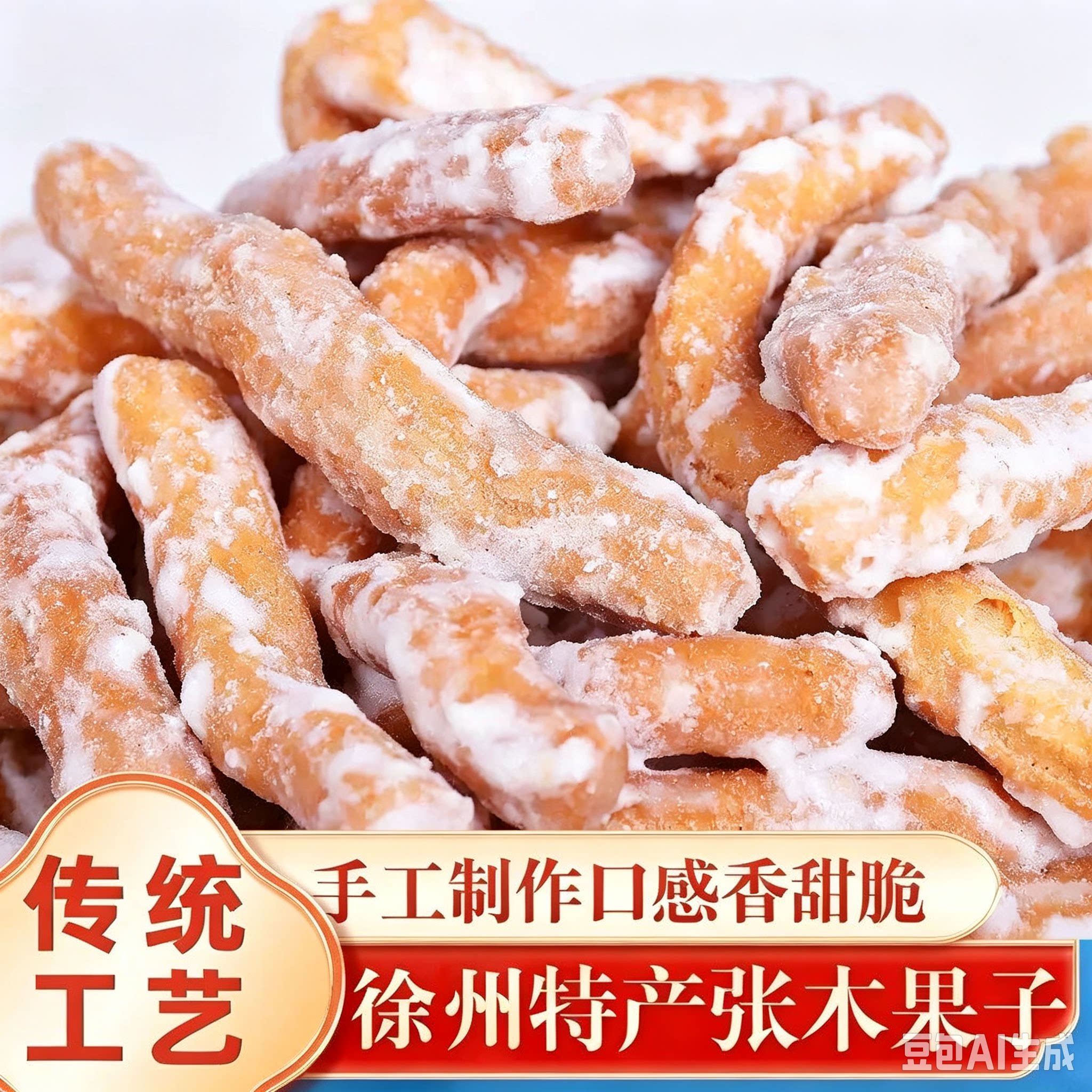 挂霜金果棒徐州邳州特产张木果子老式传统糕点京果条手工制作果子