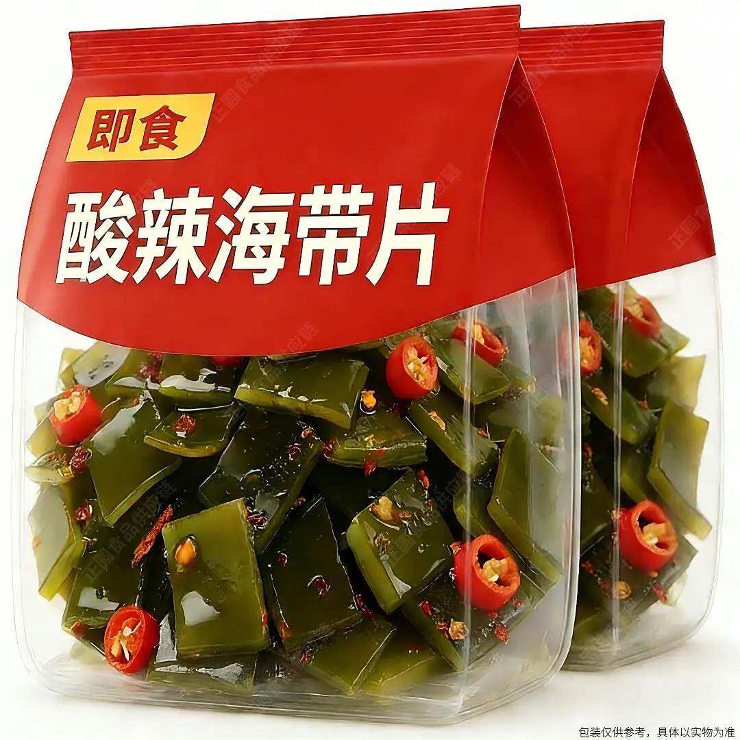 香辣即食海带片香辣海带丝网红休闲零食海带块风味小吃下饭菜