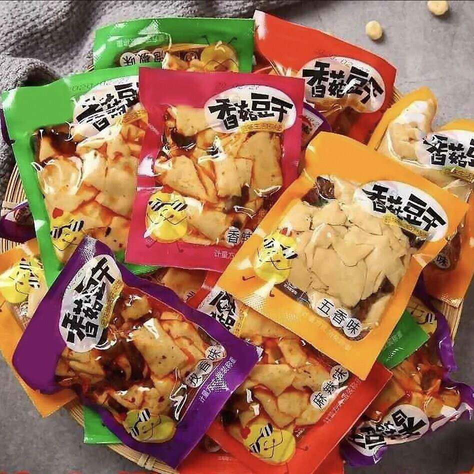 香菇豆干豆腐干五香麻辣味独立包装解馋美味宿舍零食即食追剧即食