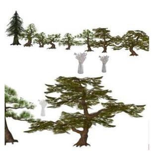 SU模型松树模型杉树树木景观模型景区松树 松树林杉树林松树景观