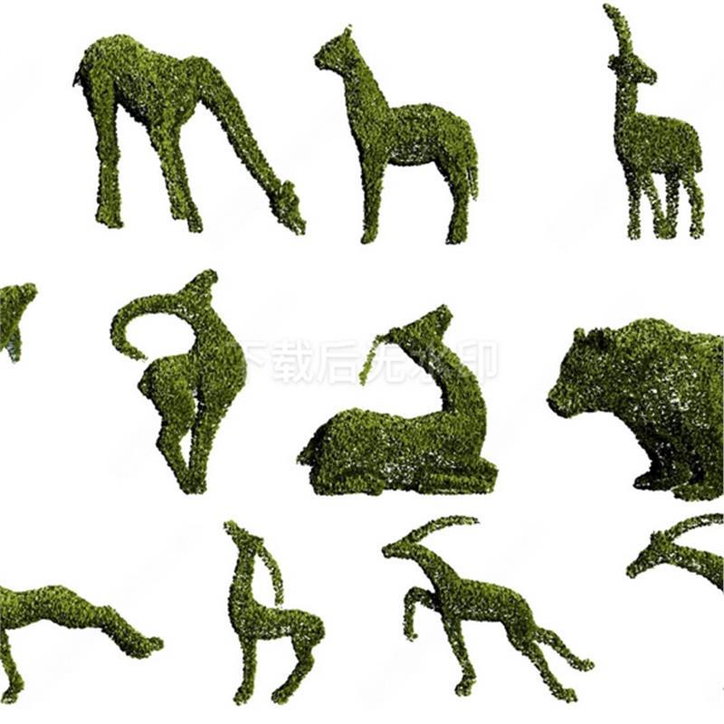 现代雕塑小品 景观植物 植物雕塑 动物造型 树木 草图大师SU模型