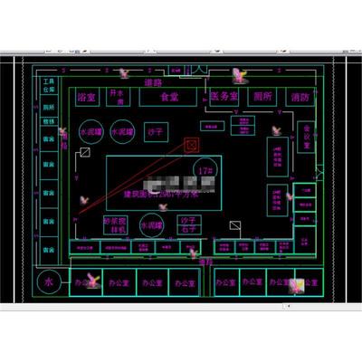 施工现场平面布置图CAD图纸