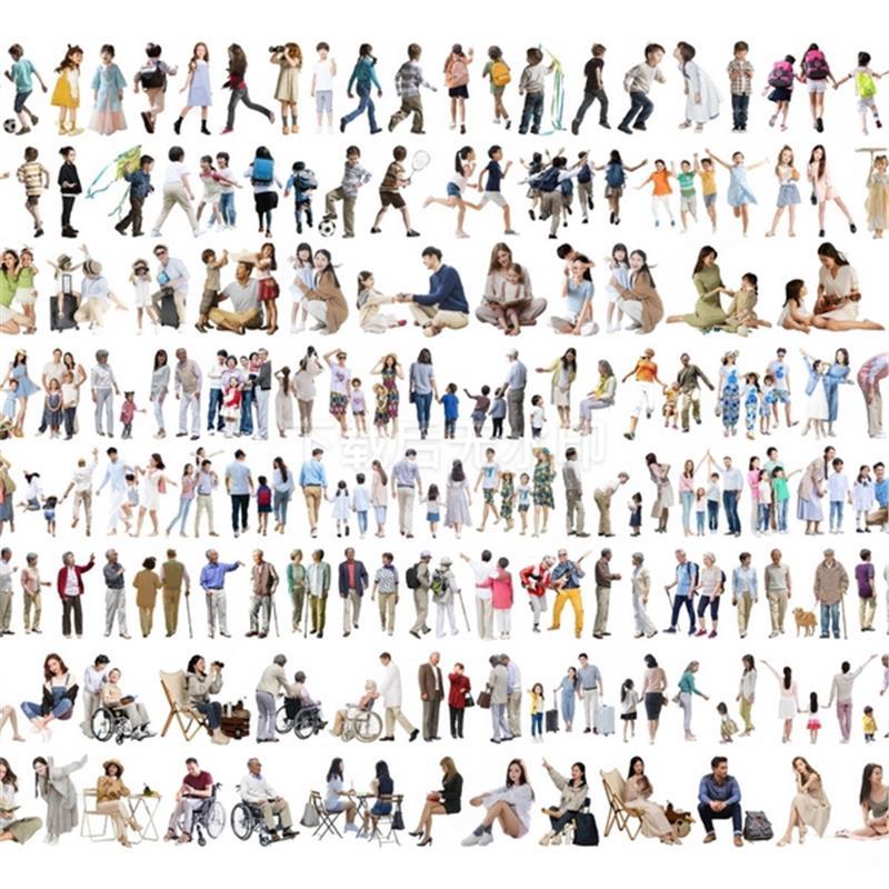 现代人物 儿童 2D人群 老年人 亲子家庭成员 学生 草图大师SU模型