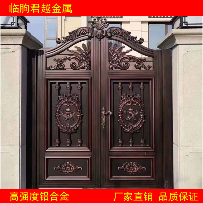 红古铜拉丝铝艺别墅大门