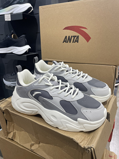 安踏行风|复古撞色老爹鞋男新款革网舒适休闲鞋潮流百搭运动鞋子