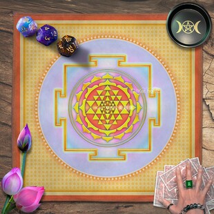 韦特桌布罗牌塔推牌布坛城曼陀罗圣坛布灵摆仪式祭坛布室利延陀罗