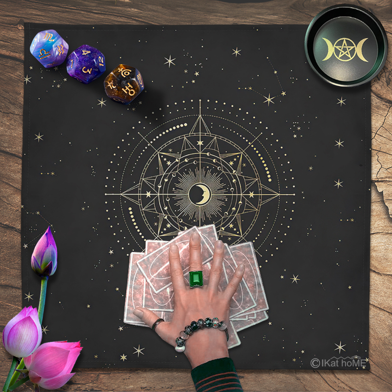 八阵星空星座塔罗牌桌布韦特推牌布祭坛布仪式布水晶布桌游背景布