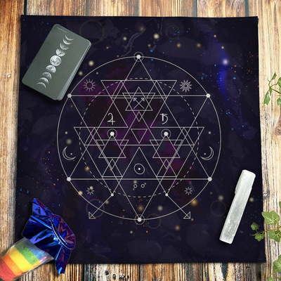 八阵图塔罗桌布推牌仪式星空