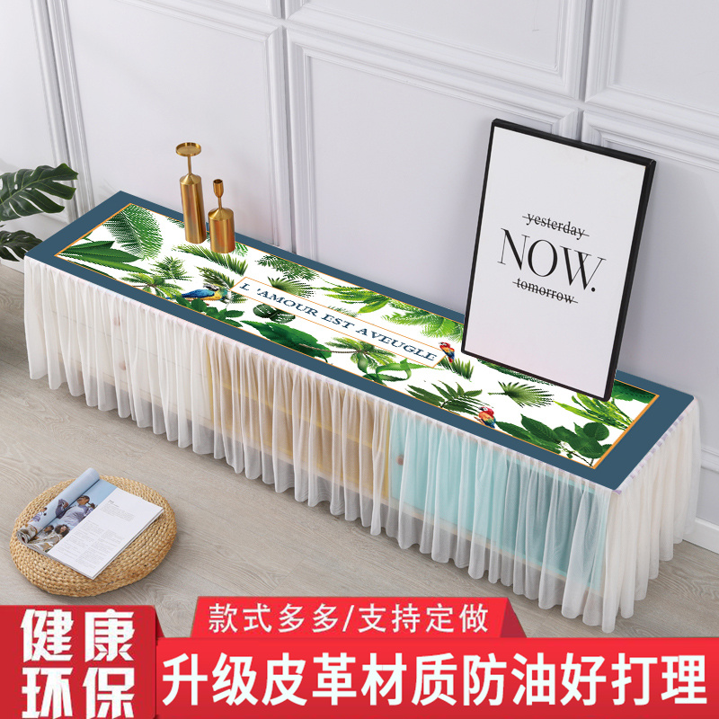 简约PVC防水防油电视柜桌布