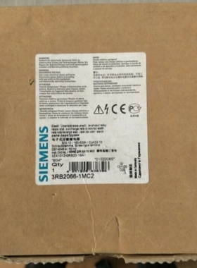 【议价】进口电子式过载继电器3RB2066-1MC2 实物图/议价