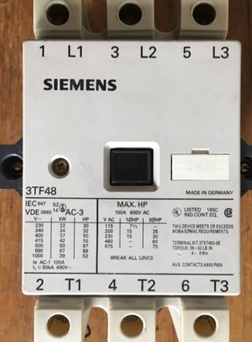 【议价】3TF4822-0AP0 3TF48 接触器 线圈电压 AC220V