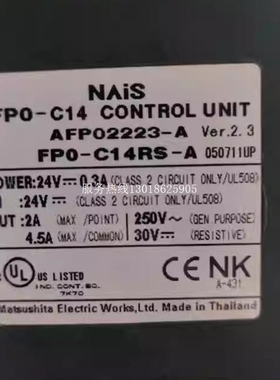 【议价】PLC AFP02223-A FP0-C14RS-A 实拍 质量包好