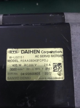 【议价】A116*OTC机器人伺服电机R2AA08040FCPDJ销售