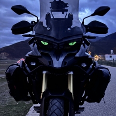 适用无极DS525X小恶魔眼睛立体夜光猫眼贴纸改装鸟嘴车头拉花装饰