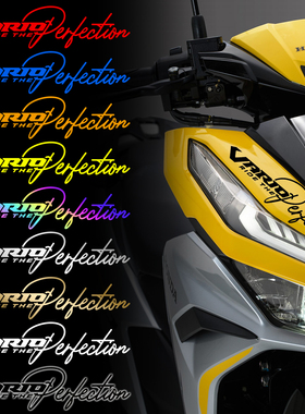 适用于本田摩托车贴纸Vario125 Vario150踏板车反光字母装饰拉花