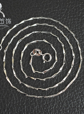 S925纯银瓜子链日韩饰品银项链无吊坠单链子配饰简约锁骨链配链女