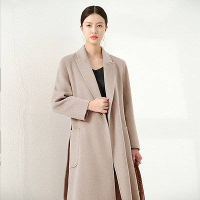 桐乡梵蒙【100纯山羊绒】双面羊绒大衣女浴袍款女装