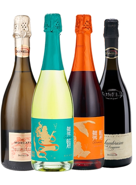 张裕4瓶葡萄酒气泡甜酒