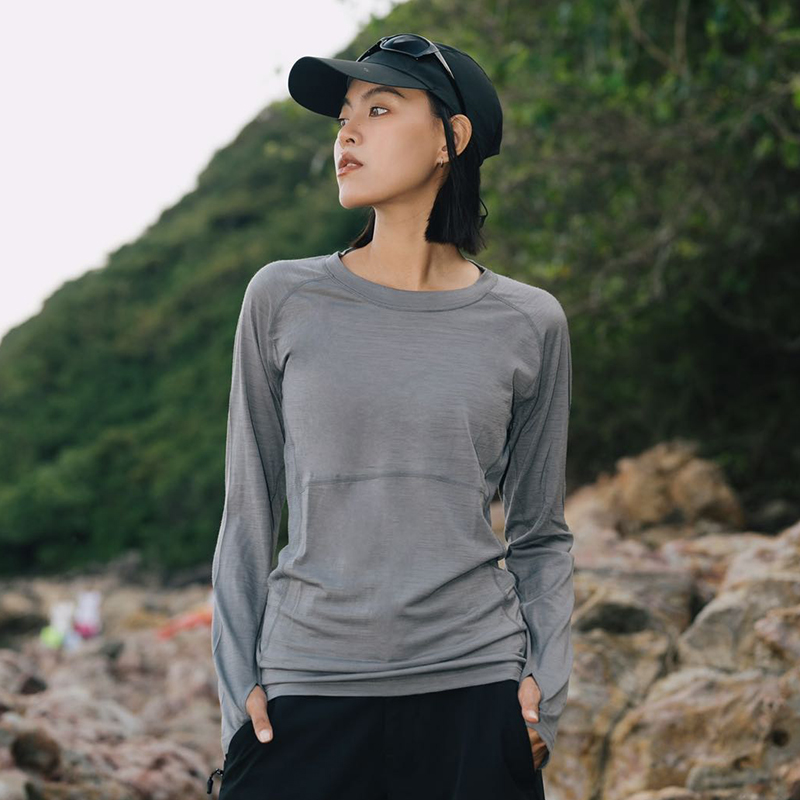 美利奴羊毛速干衣灰壳排汗保暖