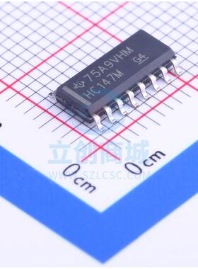 信号开关/编解码器/多路复用器 CD74HC147M SOIC-16_150mil TI(德
